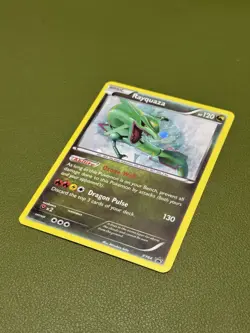 Rayquaza HOLO RARE Pokemon XY64 Dragon Black Star Promo Card - NM minus - Image 3