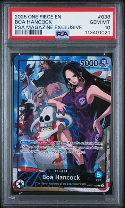 PSA 10 GEM MINT Boa Hancock OP07-038 Magazine EXCLUSIVE One Piece + Magazine - Image 1