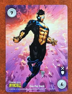 OverPower Card Game Origins 2025 Invincible Promo Card with Free Shipping - Image 1