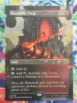 x1 Blazemire Verge DSK Duskmourn MTG 329 RARE BORDERLESS M/NM 1x - Image 1