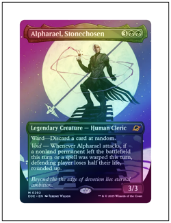 1x Alpharael, Stonechosen, Foil, Borderless Art, Edge of Eternities, MTG NM - Image 1
