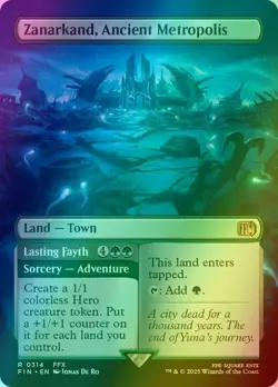 MTG - Zanarkand, Ancient Metropolis - Borderless - Final Fantasy - Foil - NM - Image 1