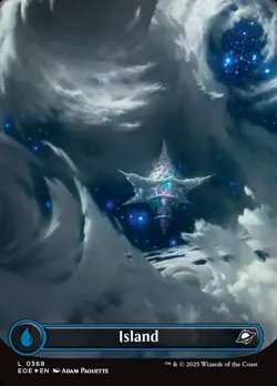 MTG Edge of Eternities *GALAXY FOIL* CELESTIAL BORDERLESS L Island #0368 - Image 1