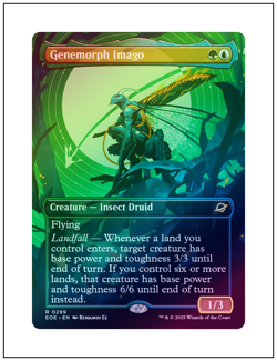 1x Genemorph Imago, Foil, Borderless Art, Edge of Eternities, MTG NM - Image 1