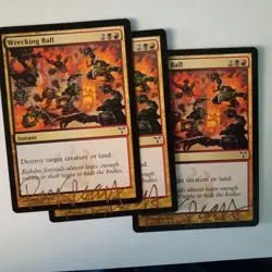 Magic The Gathering - 1x Signed Wrecking Ball (mtg) Dissension - Image 1