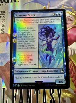 MTG Final Fantasy Saga Summon: Shiva Foil 0078 - Image 1