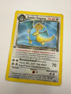 Pokemon Karte TCG Dunkles Dragoran 22/82 1.Team Rocket Holo Rare Deutsch HP - Image 2