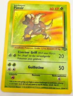 Pokemon Karte TCG Pinsir 25/64 Dschungel no Holo Rare Vintage WOTC Deutsch LP - Image 1