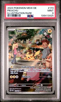 Pokemon Pikachu PSA9 151 MEW 173 - German 2023 ILLUSTRATION RARE - Image 1