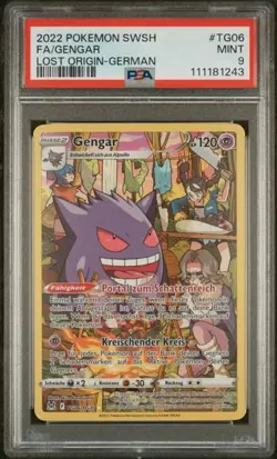Pokemon Gengar PSA9 Lost Origin LORTG06 - German 2022 ILLUSTRATION RARE - Image 1