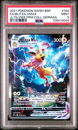 Pokemon Blitza VMAX PSA9 Black Star Promos SWSH184 German 2021 - Image 1