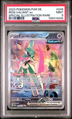 Pokemon Iron Warriors ex PSA9 Paradoxrift PAR 249 German 2023 ILLUSTRATION RARE - Image 1