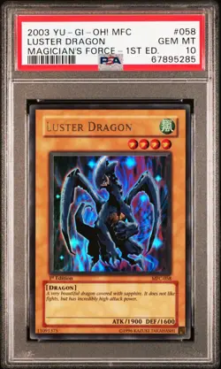 YUGIOH PSA 10 Luster Dragon MFC-058 Ultra Rare 1st Edition *5285 - Image 1