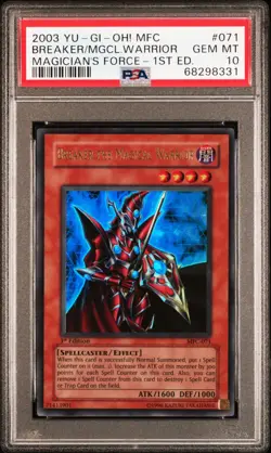 YUGIOH PSA 10 Breaker the Magical Warrior MFC-071 Ultra Rare 1st Edition *8331 - Image 1