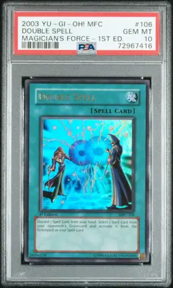 YUGIOH PSA 10 2003 Double Spell MFC-106 Ultra Rare 1st Edition *7416 - Image 1