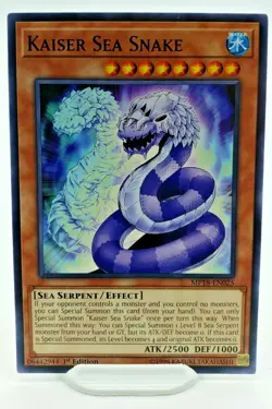 Yugioh Kaiser Sea Snake MP18-EN025 1st Edition Common Card - NM/M - Image 1