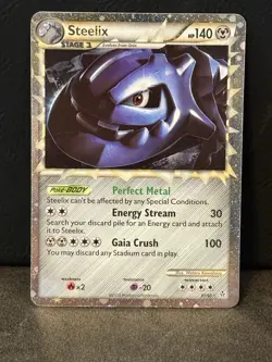 Steelix Prime 87/95 Ultra Rare Holo HGSS Unleashed Pokemon Card 2010 NM - Image 1