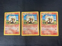 Arcanine Flamethrower/Take Down 100 HP Pokemon TCG Card 23/102 - Lot of 3 - Image 1