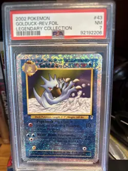 2002 Pokemon Golduck Reverse Foil Card #43 PSA 7 Legendary Collection - Image 1