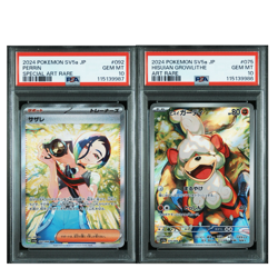 PSA 10 Sequential Perrin SAR 092/066 Hisuian Growlithe AR 075/066 Pokemon Card - Image 1