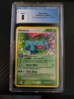 Pokemon TCG Venusaur EX Crystal Guardians 28/100 Regular Rare Card Cgc 8 - Image 1