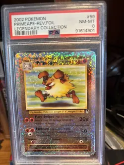 Primeape Reverse Foil Legendary Collection PSA 8 Pokemon Card #59 - Image 1