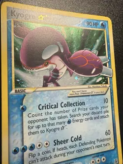 Kyogre Gold Star 112/113 EX Delta Species Holo 2005 Pokemon Card HP Rare - Image 1