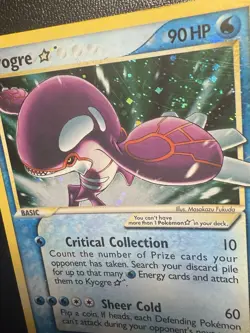 Kyogre Gold Star 112/113 EX Delta Species Holo 2005 Pokemon Card HP Rare - Image 3