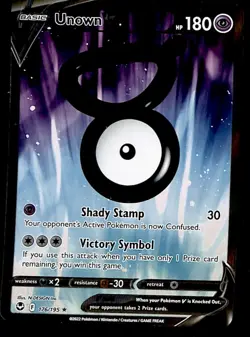 Unown V Silver Tempest 176/195, NM Pokemon Card - Image 1