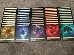 MTG Full Art Theros Beyond Death Nyx Basic Lands x50 (10 Each) - Image 1
