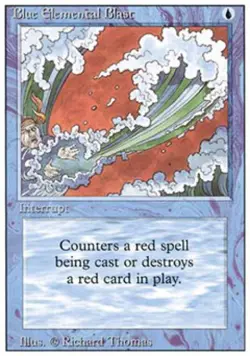 Blue Elemental Blast - Light Play MTG Revised - Image 1