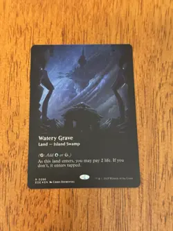 BORDERLESS FOIL Watery Grave MTG Edge of Eternities NM/M EOE 0286 Fast Ship - Image 1