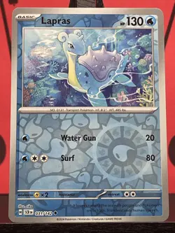 Lapras 031/142 Stellar Crown Reverse Holo Uncommon Pokemon TCG 2024 NM - Image 3