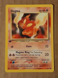 Pokemon Slugma 53/64 1st Edition Neo Revelation NM See Pictures - Image 1