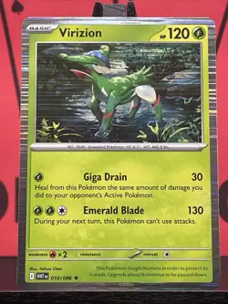 Virizion 010/086 SV: White Flare Pokemon TCG Holo Rare 2025 NM - Image 3