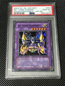 YUGIOH PSA 10 2003 XZ-Tank Cannon MFC-053 Super Rare 1st Edition *4272 - Image 1