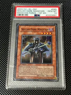 YUGIOH PSA 10 2003 Skilled Dark Magician MFC-065 Super Rare 1st Edition *3691 - Image 1