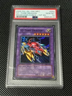 YUGIOH PSA 10 2003 YZ-Tank Dragon MFC-054 Super Rare 1st Edition *4572 - Image 1