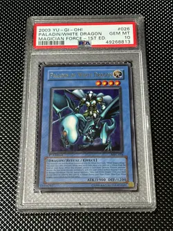 YUGIOH PSA 10 2003 Paladin of White Dragon MFC-026 Ultra Rare 1st Edition *8813 - Image 1