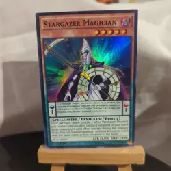 YuGiOh TCG Card Stargazer Magician YS14-EN009 Super Rare 1st Edition LP - Image 1