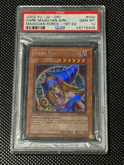 YUGIOH PSA 10 Dark Magician Girl MFC-000 Secret Rare 1st Edition *5406 - Image 1