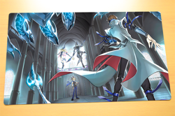 No.608 Yugioh TCG Playmat Yugi Seto Dark Magician Girl Blue Eyes Dragon YGO Mat - Image 1