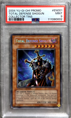Yugioh Card Total Defense Shogun Secret Rare PSA 9 Mint, Promo CT1-EN001, 2004 - Image 1