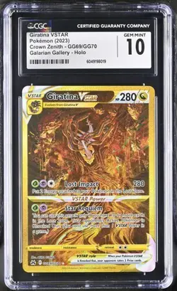 CGC 10 GEM MINT Giratina VSTAR GG69 Full Art Crown Zenith Pokemon Card 2023 - Image 1