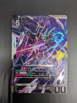 Gundam Card Game - GCG - Justice Gundam Alt Foil G001-066 LR+ - NM Cond - Image 1