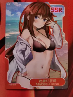 Senpai Goddess Haven 5 - SSR-014 - Makise Kurisu - Steins Gate - Waifu Card - Image 1