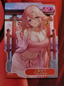 Senpai Goddess Haven 5 - SSR-015 - Yae Miko - Genshin Impact - Waifu Card - Image 1