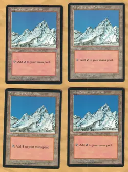 4x Snow-Covered Mountain (Ice Age, English, 1995) MTG 4 LP - Image 1