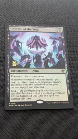 Chorale Of The Void MTG Edge Of Eternities Enchantment Aura 0091 Rare foil - Image 1