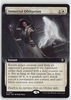 MTG Commander Murders at Karlov Manner Immortal Obligation (Extended Art) #321 - Image 1